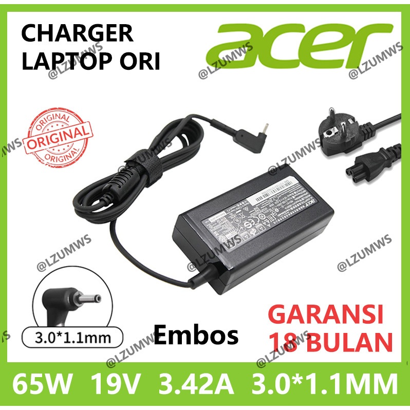 Original Acer 65W 19V 3.42A 3.0*1.1 มม.AC Aspire S7 391 V3-371 Switch12 PA-1450-26 อะแดปเตอร์ชาร์จ