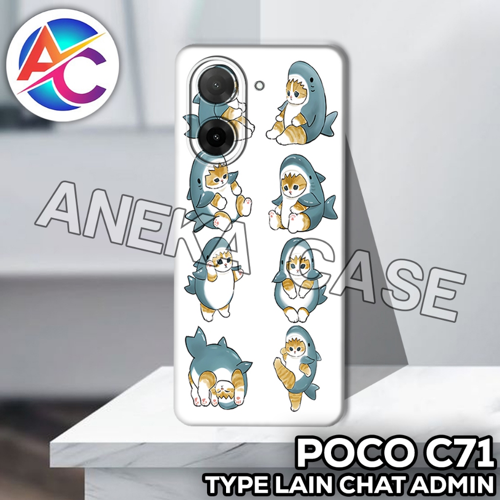 AC46/Case Poco C71/Cat Motif/softcase Poco C71/casing Poco C71/silicone Poco C71