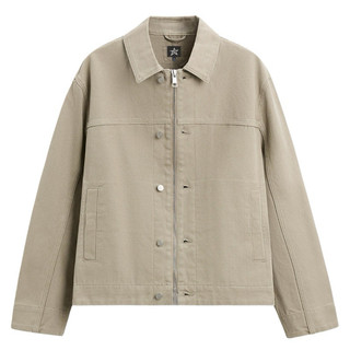Sai - Combine Work Jacket Boxy Canvas Outer Shirt