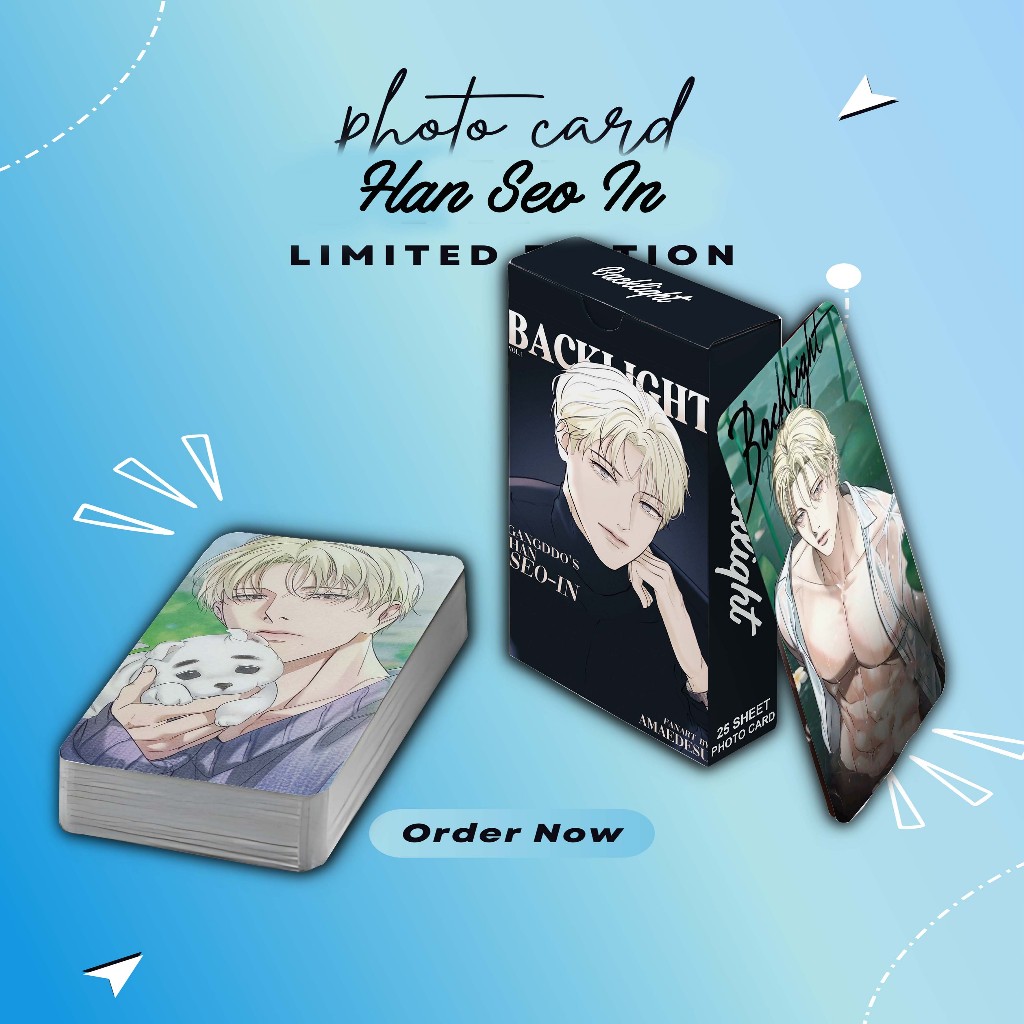 HAN SEO ชุดโฟโต้การ์ดใน MANHWA BACKLIGHT PREMIUM 25 แผ่น ฟรีกล่อง