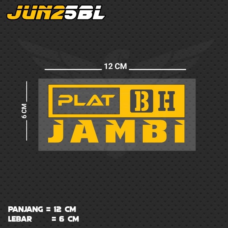 JAMBI / JUN25 JMB BH PLATE WRITING CUTTING STICKER