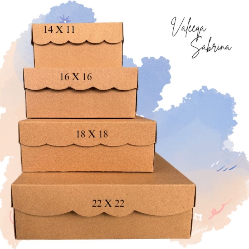 (KRAFT) กล่องเค้ก กล่องข้าว/กล่องเค้ก R3A R6 R8 R9 พิมพ์ R11 Aqua