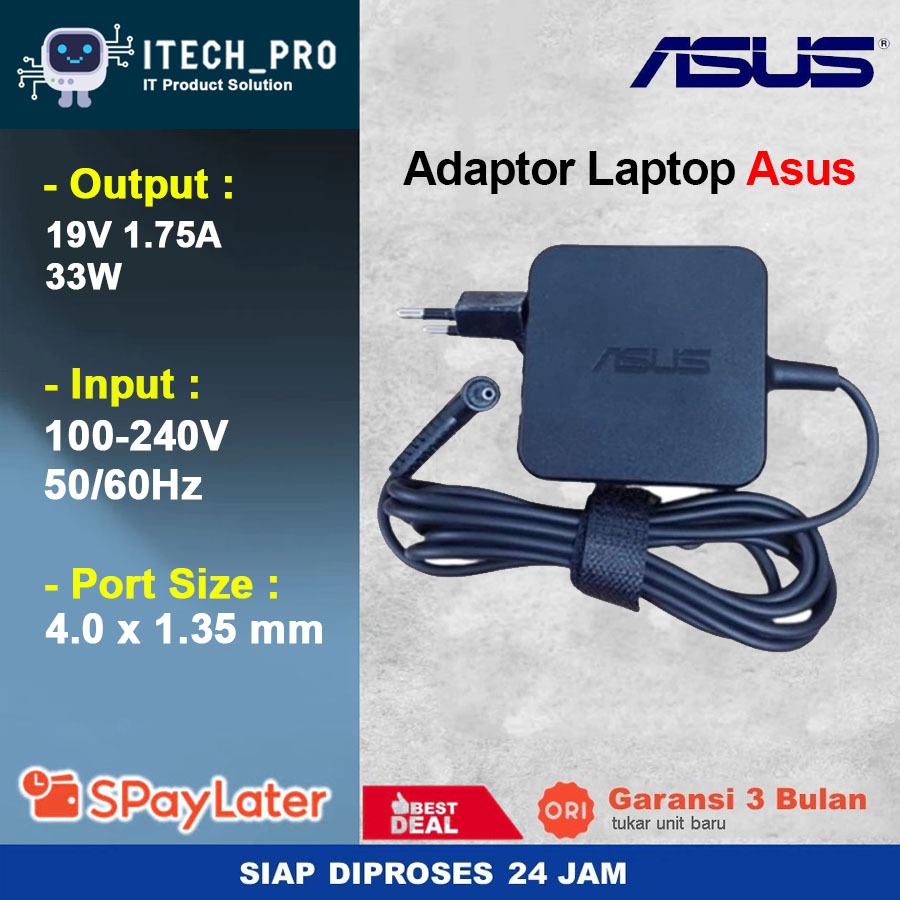 Original Asus VivoBook Flip 12 TP201 TP201S TP201SA SQUARE 33W อะแดปเตอร์ชาร์จใหม่