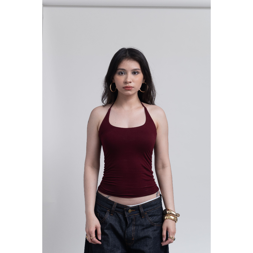ใส่ Sarey - Harper Long Tank (New Ver) - เสื้อกล้ามผู้หญิง - คล้องคอ - Y2K - สไตล์สตรีท