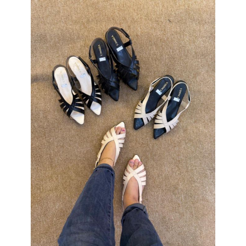 รองเท้าแตะ Vinnci Full Foam Flatshoes ฟรีกล่อง| รองเท้าส้นสูงปาร์ตี้อินเทรนด์ | รองเท้าแตะผู้หญิง | 