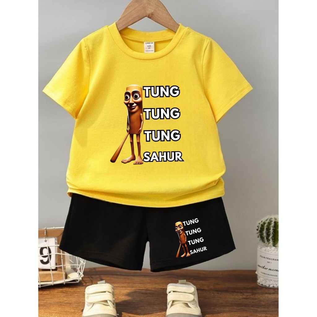 เสื้อผ้าเด็กผู้หญิง Tung Tung sahur ชุดเด็กผู้ชาย unisex