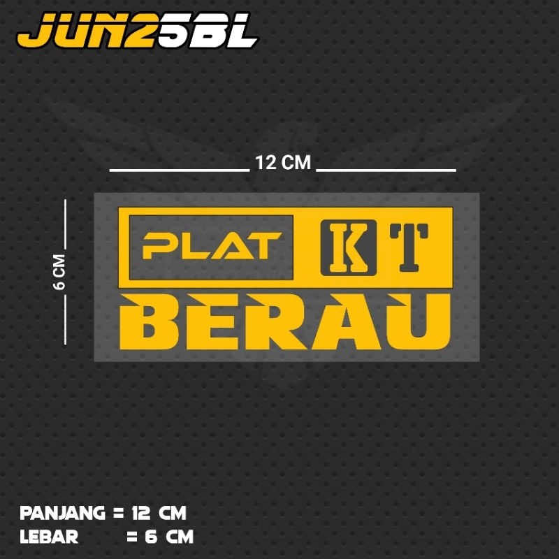 สติ๊กเกอร์ตัดพร้อมจาน KT BERAU WRITING / JUN25BL KT