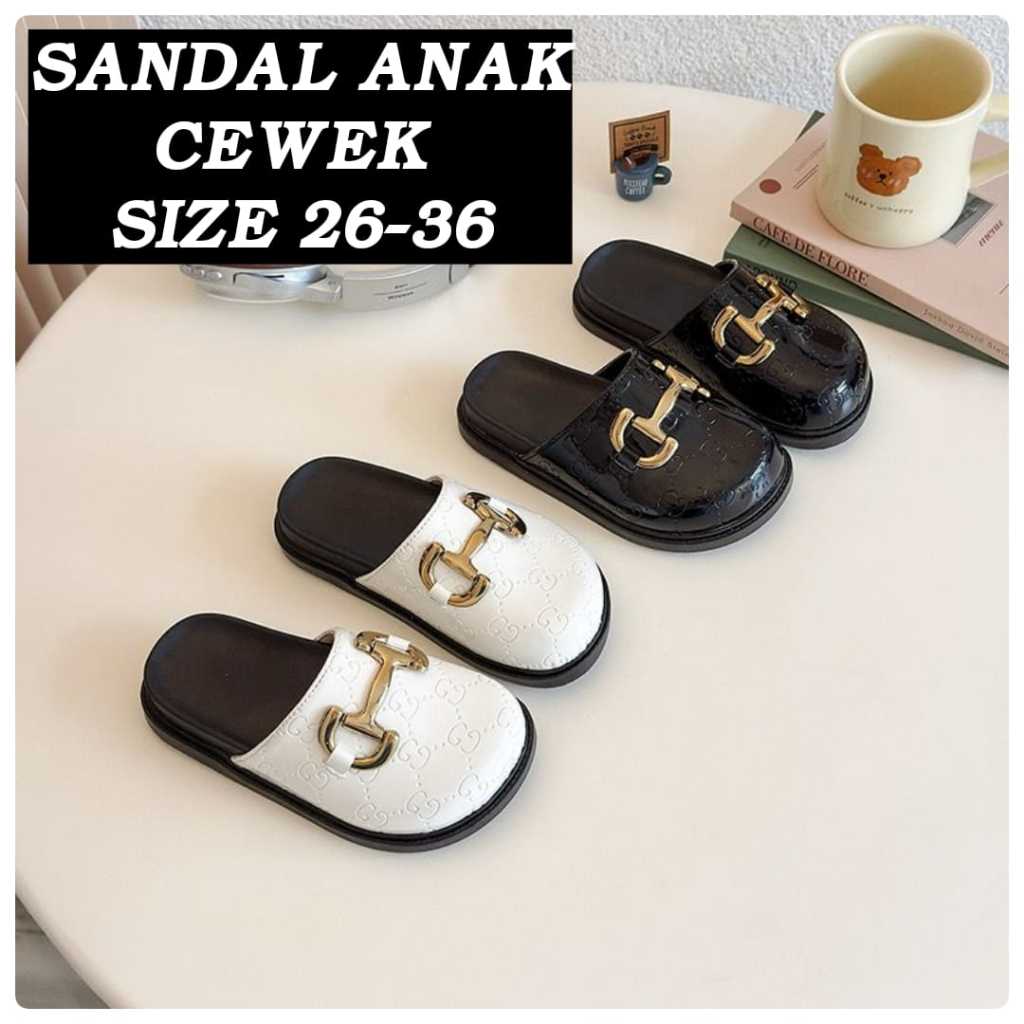 (LOLI-JKT) SD- V6650 รองเท้าแตะส้นเตี้ย CHILDREN WITH RAISED MOTIFS, DD GLOSSY ANTI-SLIP VARIATIONS,