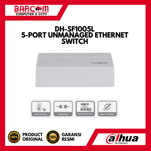 Dahua Switch Hub SF1005L 5 พอร์ต Unmanaged Ethernet Switch Hub - Dahua ดั้งเดิม