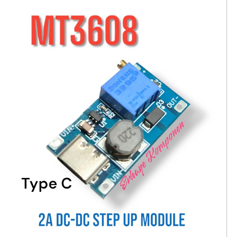 MT3608 DC เป็น DCMT3608 Step Up type C