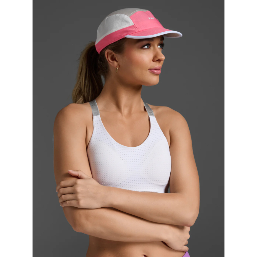 2XU Light Speed UNISEX RUNNING Cap - สีชมพู UQ7320f-PKG/MNG RUNNING MARATHON