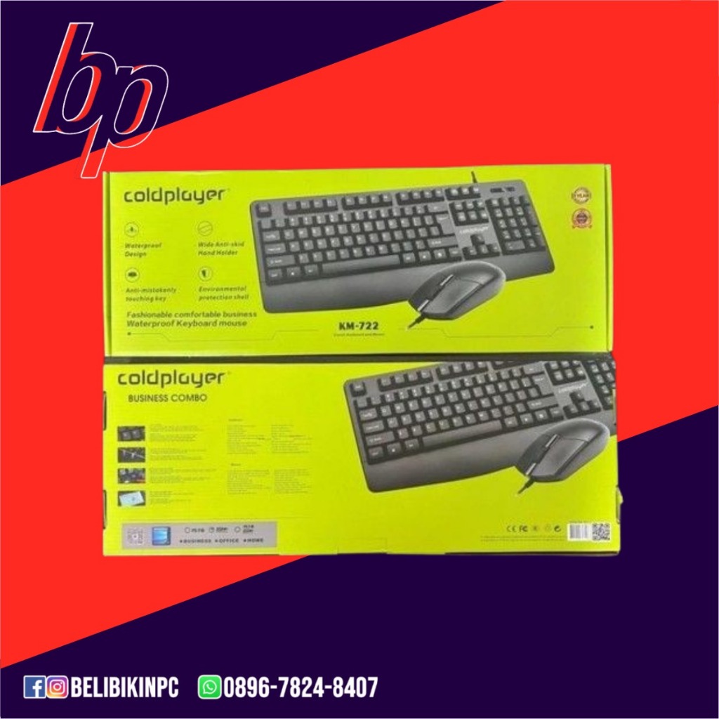 คีย์บอร์ด + เมาส์ COLDPLAYER KM-722 USB WIRED