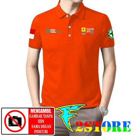 SMART ELECTRICITY เสื้อยืดคอปกเครื่องแบบไม่มีด้านหน้า PLN LOGO - SMART PLN CLOTHES และความปลอดภัยโลโ