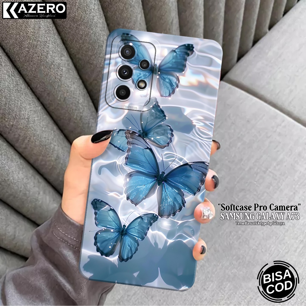 เคส Hp Samsung Galaxy A73 เคสแฟชั่นผีเสื้อ Softcase Samsung Galaxy A73 ซิลิโคน Pro เคสกล้อง Samsung 
