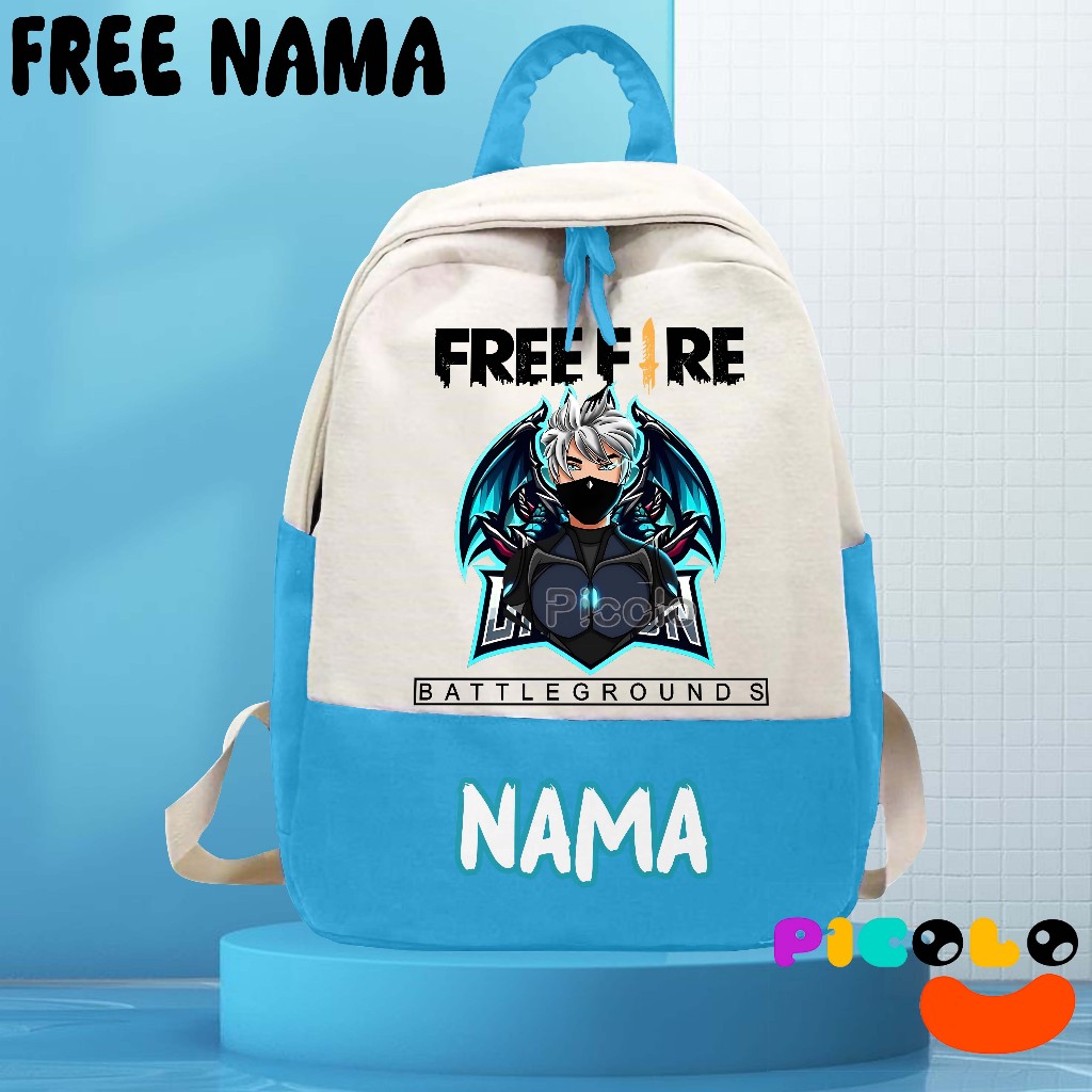 (ฟรีชื่อ) กระเป๋าเป้สะพายหลังสําหรับ KINDERGARTEN-SD SCHOOL CHILDREN พร้อม FF FREEFIRE MOTIF Unisex