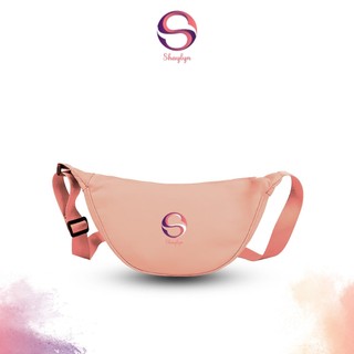 Tas Selempang Polos Wanita HalfMoon Tas Bahu Mini ShoulderBag Kanvas Simple Model Terbaru - WY 1247