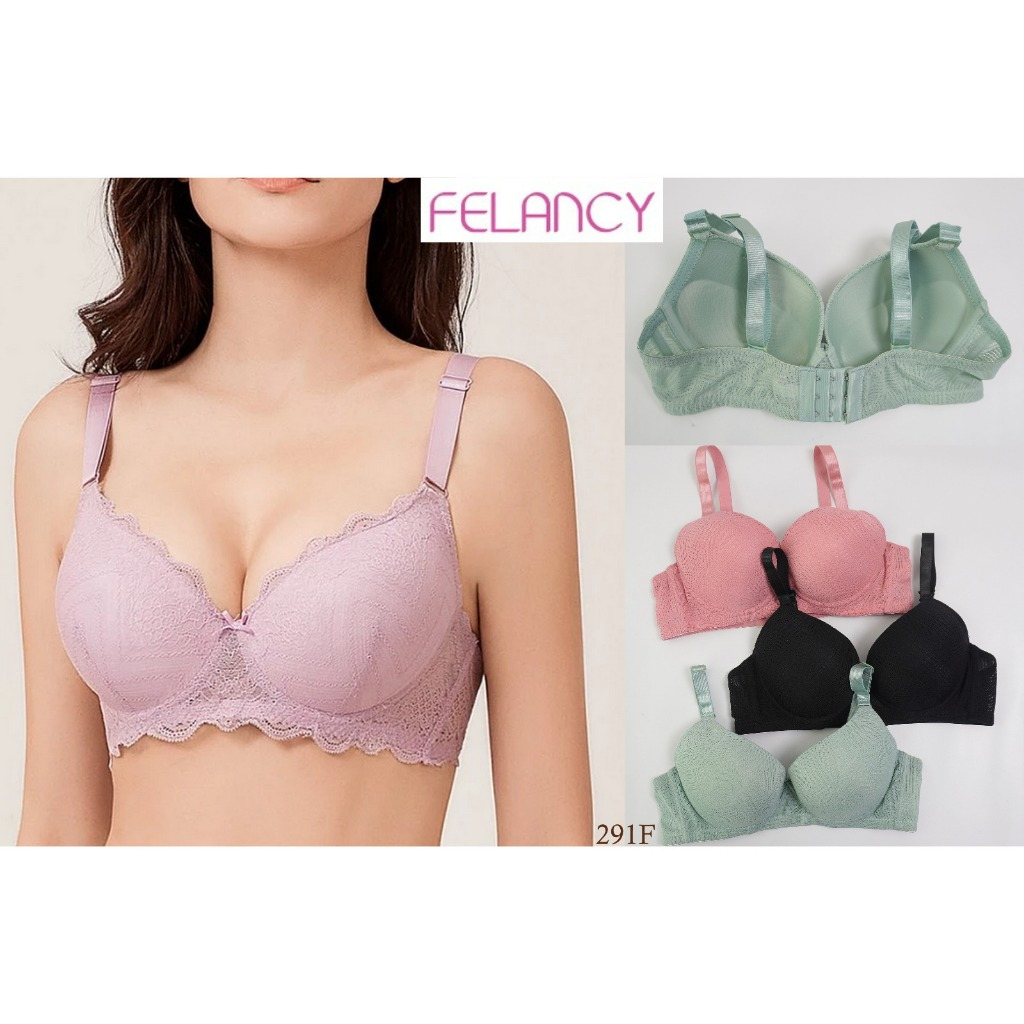 FELANCY Full Cup 34B 36B 38B บราไร้โครงผู้หญิงพร้อมถ้วยบาง