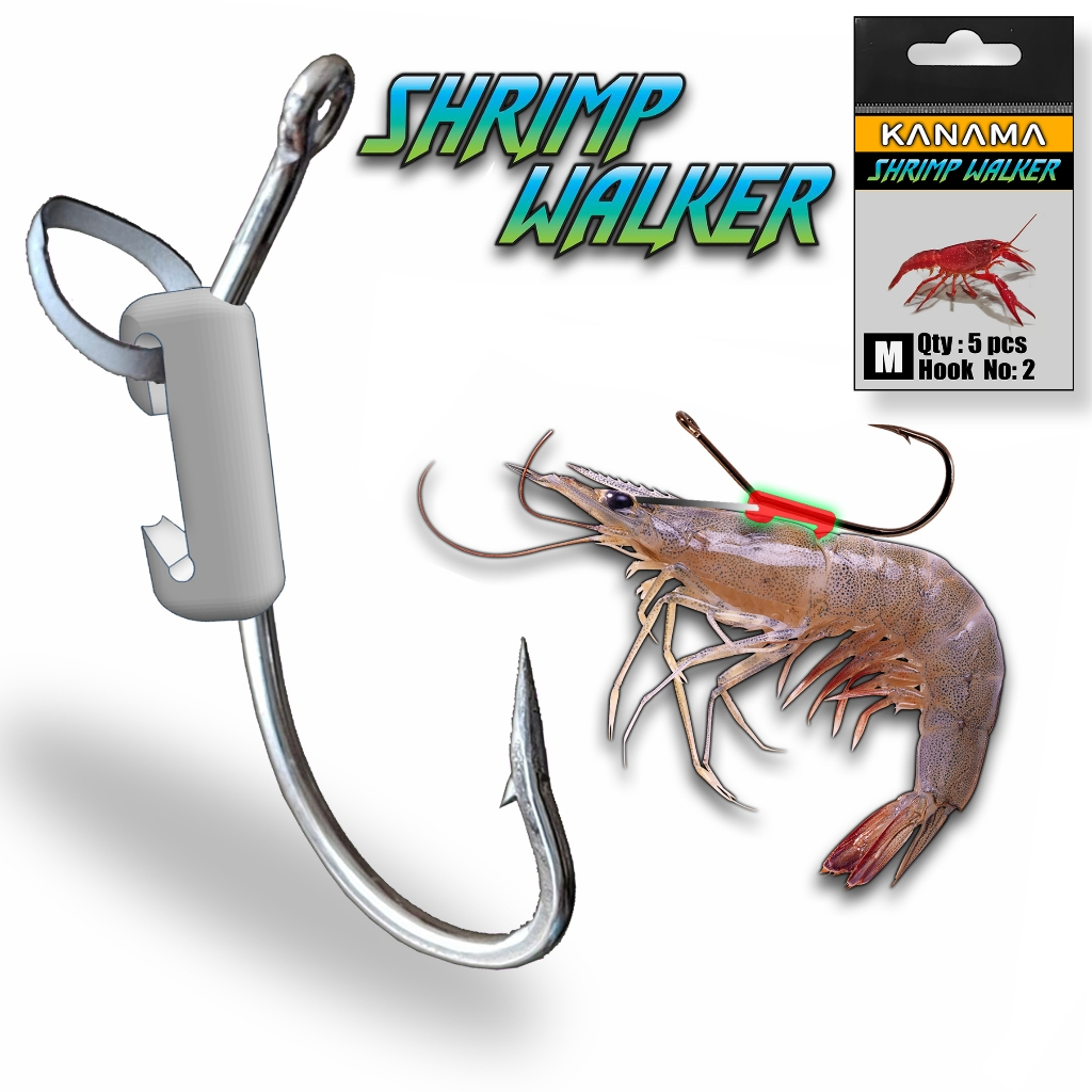 MATA SHRIMP WALKER Original Hook Eye Live SHRIMP เหยื่อขาอ่อนตกปลา Vaname Kamana สมาร์ทเหยื่อ