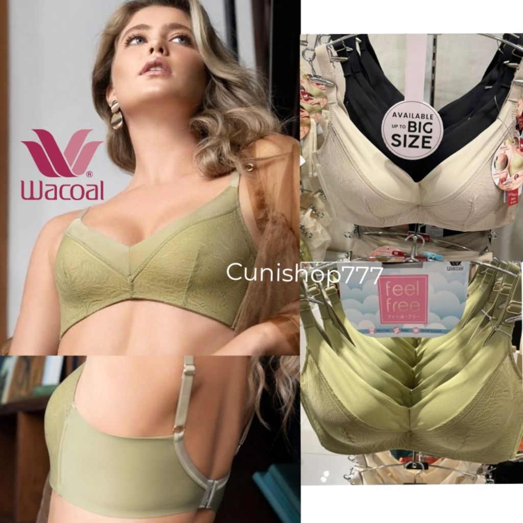 WACOAL FEEL FREE IB 4514 LOW IMPACT SPORT BRA สําหรับผู้หญิงไม่มีสายลูกไม้