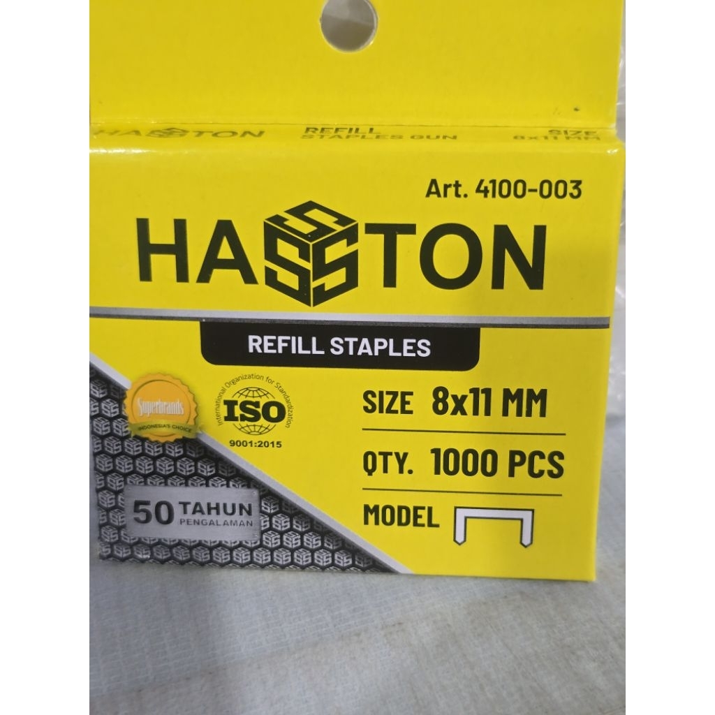 HASSTON PROHEX 11 X 8 MM STAPLES GUN REFILL PROHEX 11X8MM CHILDRENS STAPLES GUN 11MM X 8MM