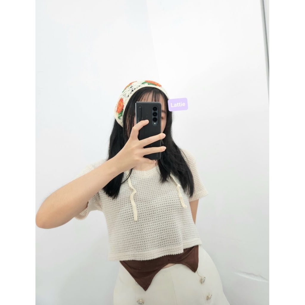 KNITTED BANDANA/CUTE BANDANA/Y2K FASHION/Y2K BANDANA/STRAWBERRY HEADBAND/STRAWBERRY BANDANA/CUTE KNI