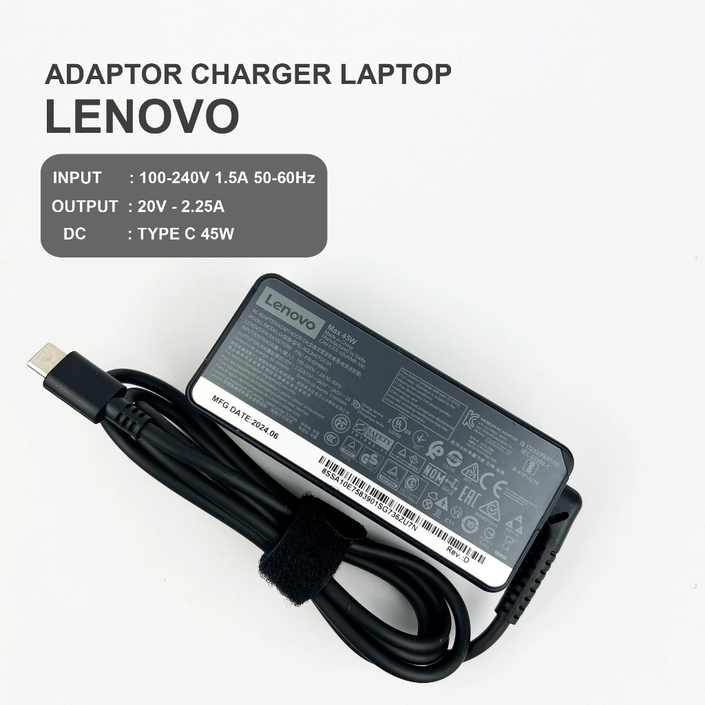 L3n0vo ThinkPd 20V 2.25A 45W Type C ที่ชาร์จแล็ปท็อป