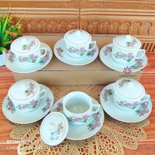 (COD) CANGKIR KOPI KERAMIK JADUL LENGKAP TUTUP / SET CANGKIR KERAMIK KOPI JADUL MOTIF BUNGA / CANGKIR KERAMIK JADUL WARKOP / CANGKIR KOPI WARKOP / CANGKIR KOPI KERAMIK LENGKAP TUTUP / CANGKIR KOPI KERAMIK MURAH