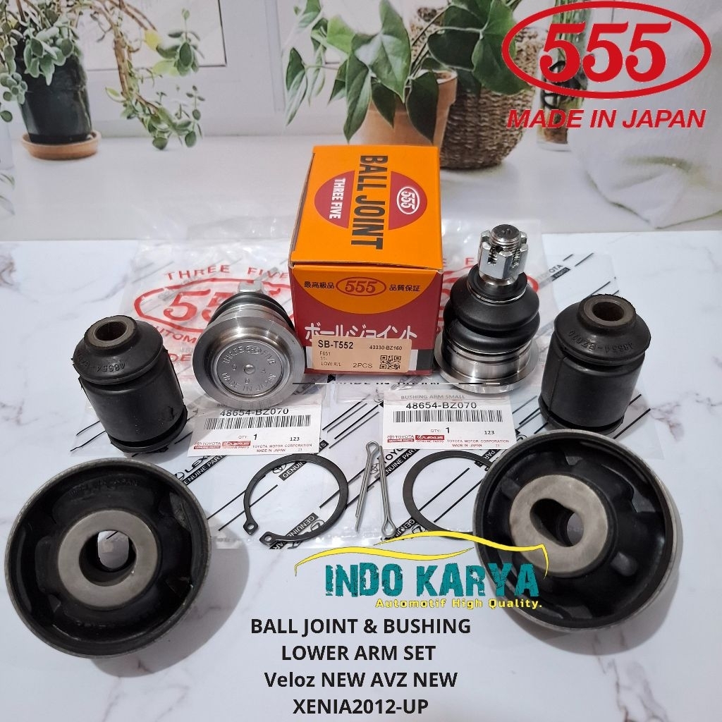BALL JOINT & BUSHING LOWER ARM VELOZ NEW AVANZA NEW SENIA YEAR 2012-UP
