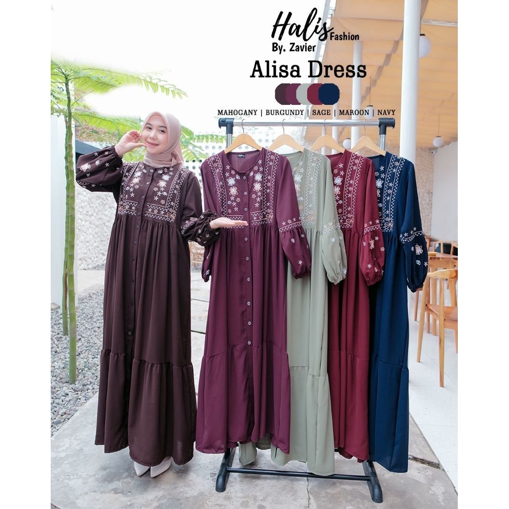 ALISA DRESS ORY HALIS FASHION/GAMIS RAYON EMBROIDERED ORY HALIS