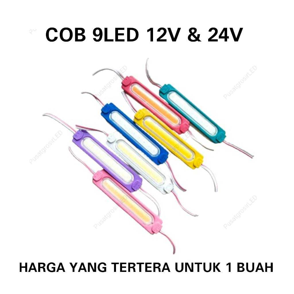 Min.Order 5 ชิ้น - 12Volt/24Volt - 9 LED COB Module Clear Mica