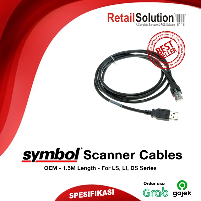 Zebra USB Barcode Scanner Cables สัญลักษณ์ - ทุกประเภท