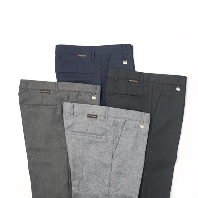 CODE P95G OXYGOLD กางเกงทางการผู้ชายทรงสลิมฟิต