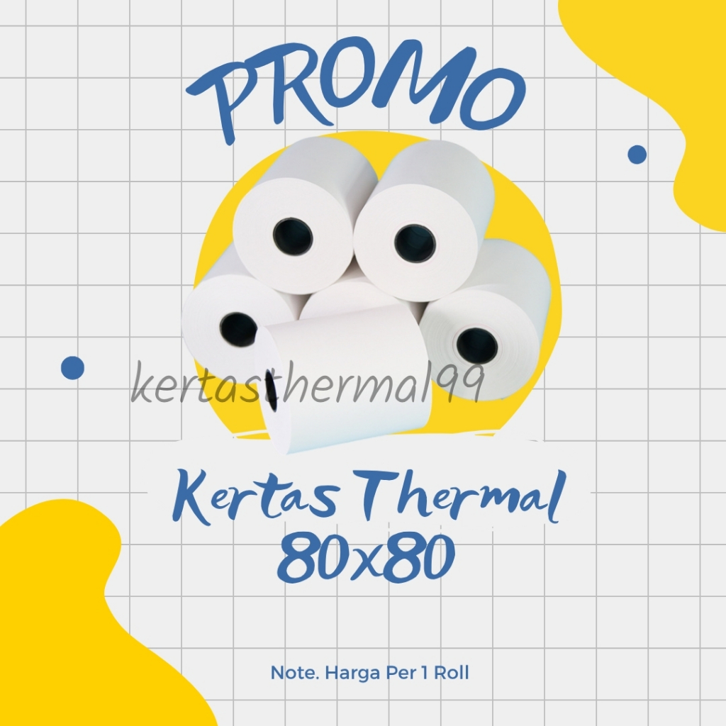 THERMAL PAPER CASH RECEIPT PAPER ROLL 80X80 THERMALT POS BLUETOOTH PRINTER 80MM