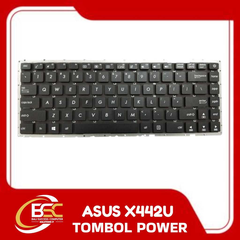 Asus X442 A442U X442U X442UA A442UF A442UQ A442UR X442UR คีย์บอร์ด-สีดํา