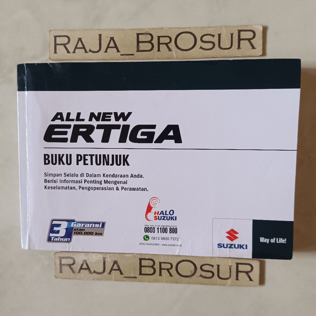 หนังสือสอนด้วยตนเองสําหรับ Suzuki All New Ertiga 2018-2022 Original
