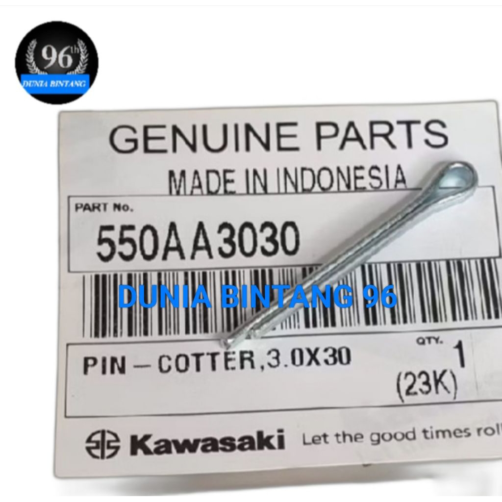 Pin Cotter Spi As Roda Ninja 150 R RR SS Original Kgp 550AA30