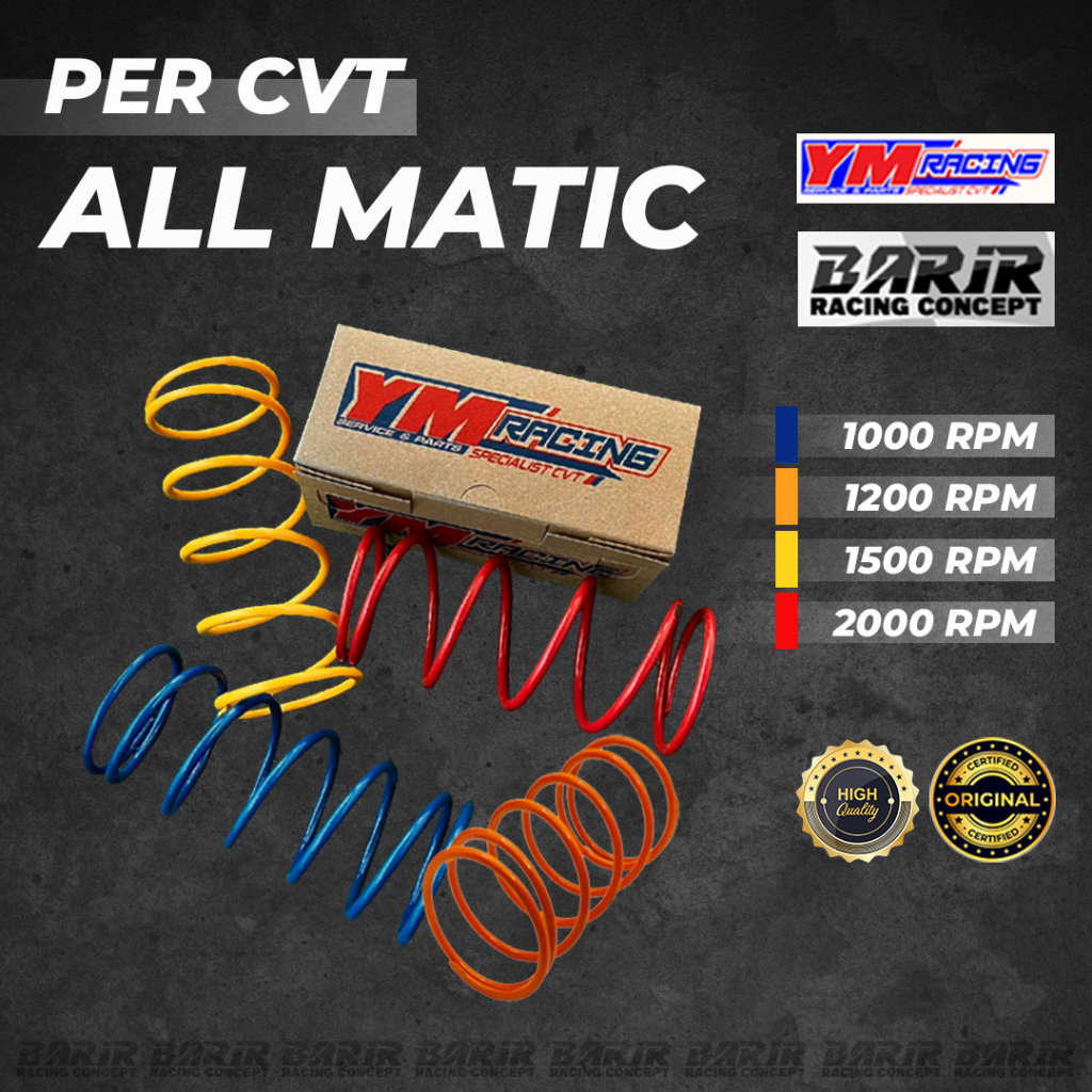 CVT SPRING ALL MATIC YM RACING 1000 RPM / 1200 RPM / 1500 RPM / 2000 RPM สําหรับรถจักรยานยนต์อัตโนมั