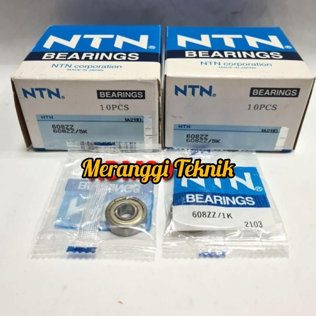 Id1022 Bearing laker 608 ZZ ฝาครอบเหล็ก NTN