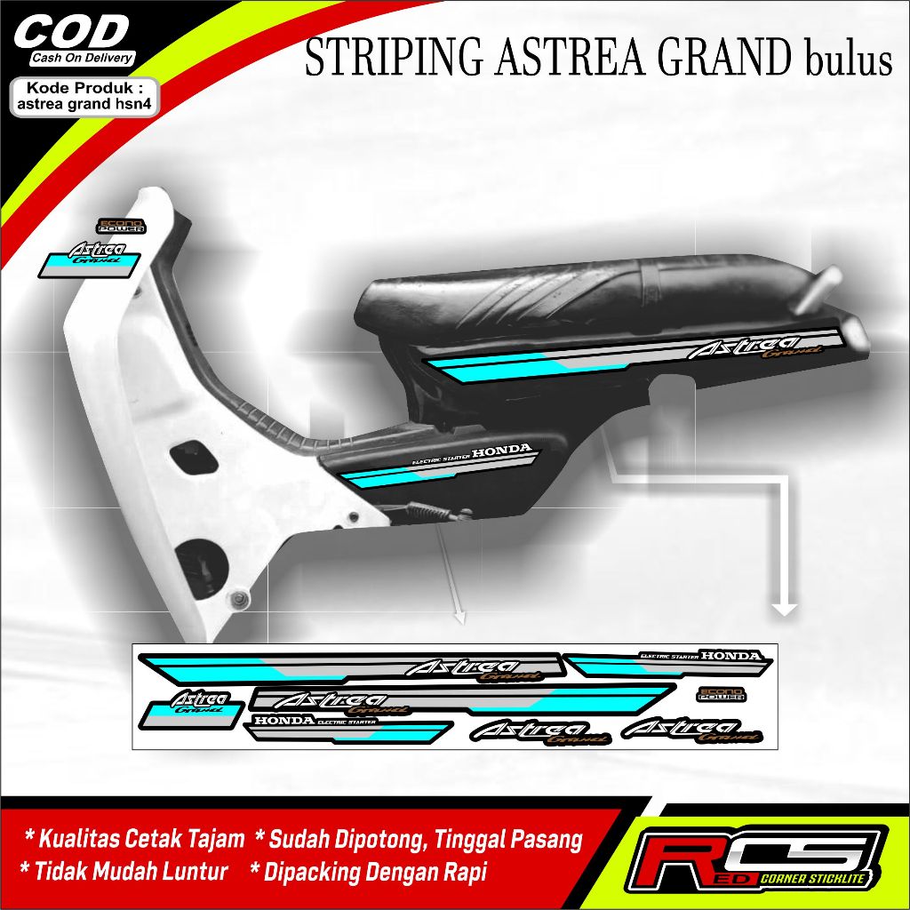 Astraa Grand Striping - รายชื่อสติ๊กเกอร์ Striping Motor Astraa Grand motif เดิม