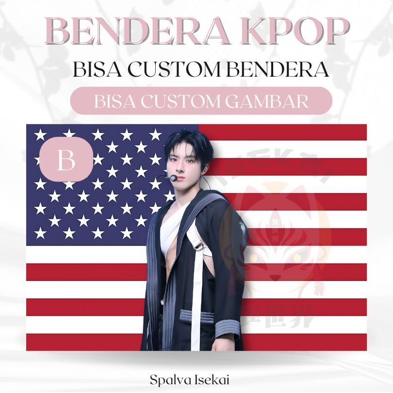 AMERICAN FLAG KPOP ERIC THE BOYZ TBZ / โปสเตอร์ KPOP / KPOP FLAG Eric Sohn / พรม KPOP / พรม Kpop