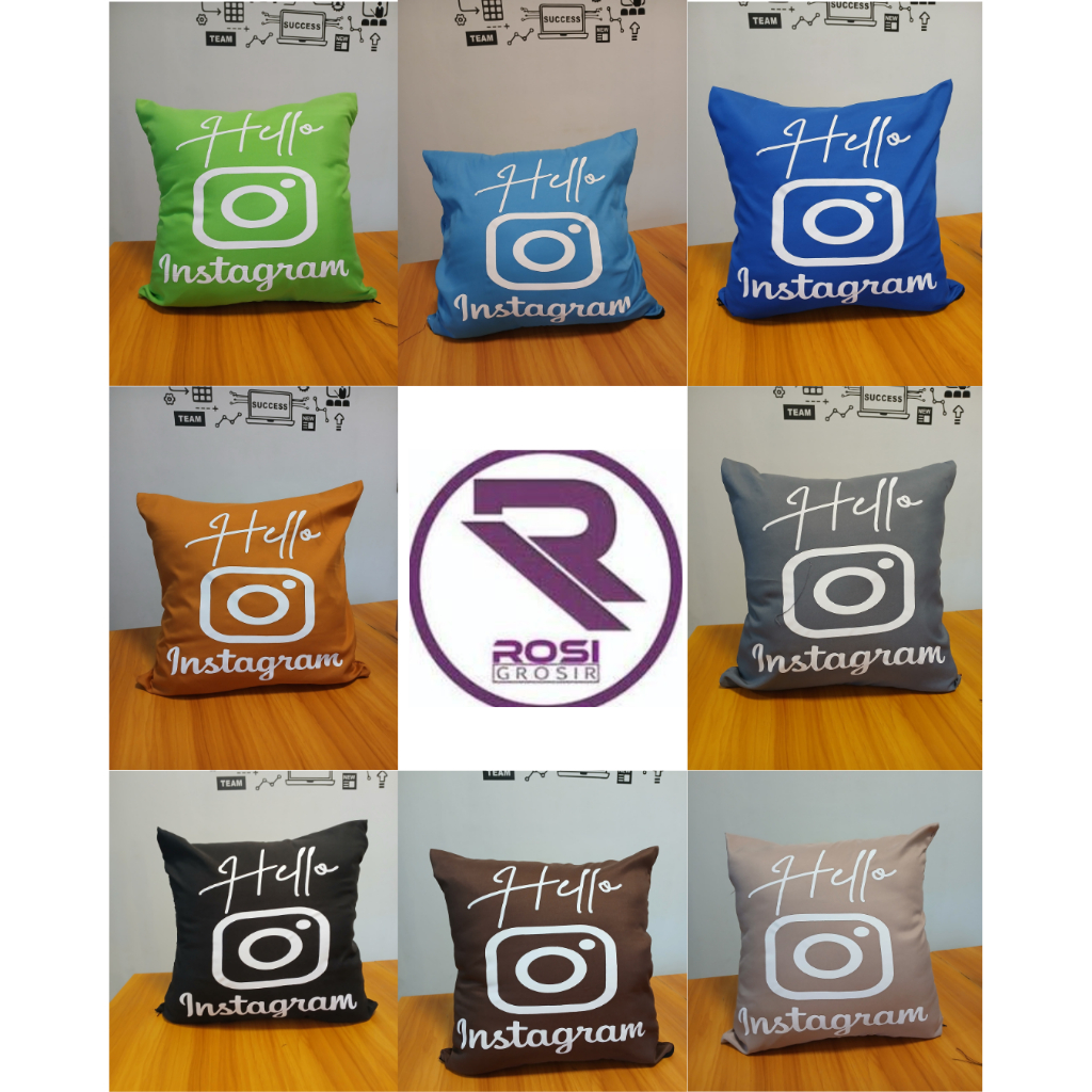 ฝาครอบ PILLOW 40x40 คําโซฟา สวัสดี Instagram