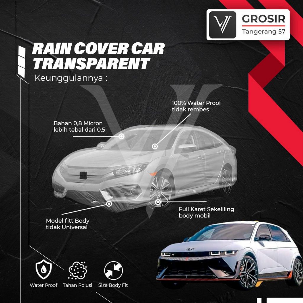 Ioniq 5 N Line N-Line ฝาครอบตัวถังโปร่งใส