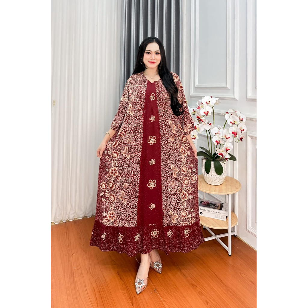 JUMBO DRESS LD 130 / SUPER GOGO MAWAR GAMIS FITS 100KG