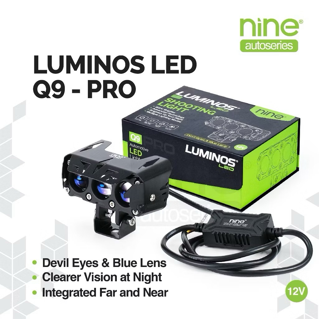 MATA LUMINOS SQL 3-Eye 80WATT SPOTLIGHT LUMINOS NINE AUTOSERIES ORIGINAL SUPER BRIGHT ng