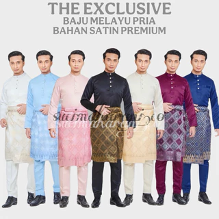 ชุดเสื้อและกางเกงผู้ชาย Telk Musang Malayang ชุดเสื้อผ้าพื้นเมืองมาเลย์