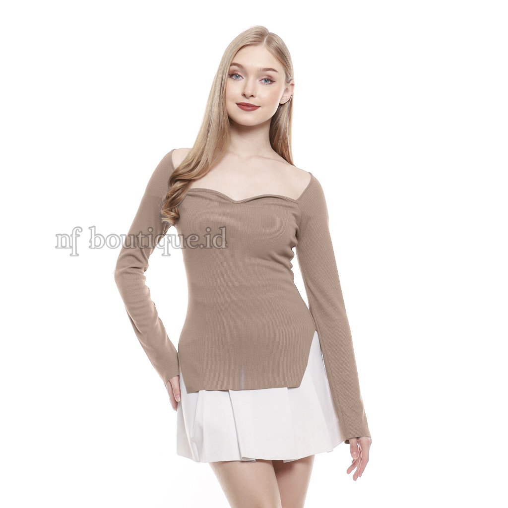 ZELLE LONG SLEEVE TOP / LATEST KOREAN LOOKE LONG SLEEVE WOMENS KNIT TOP