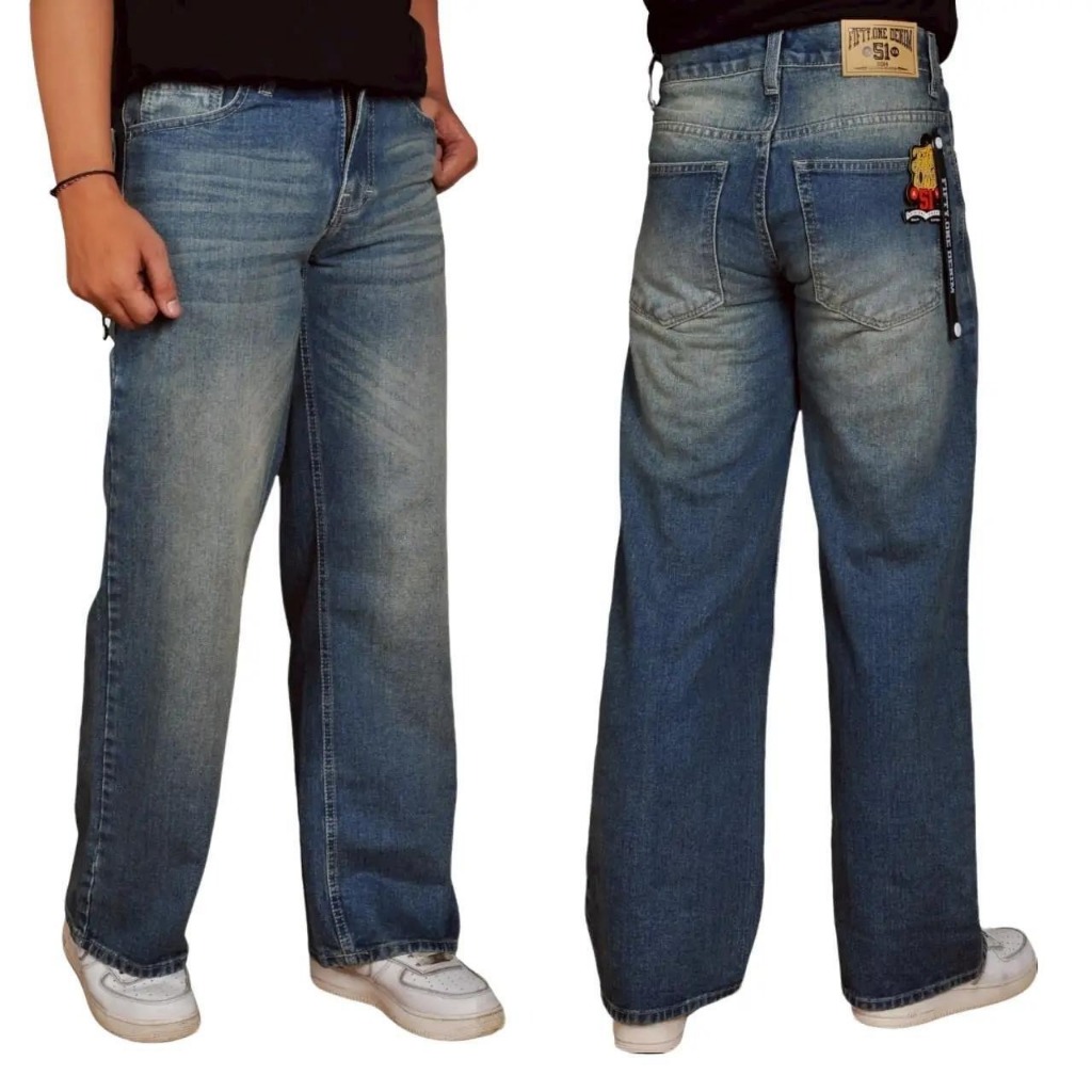 Vintage Fiftyone Denim Jeans Baggy Jeans Skena Jeans