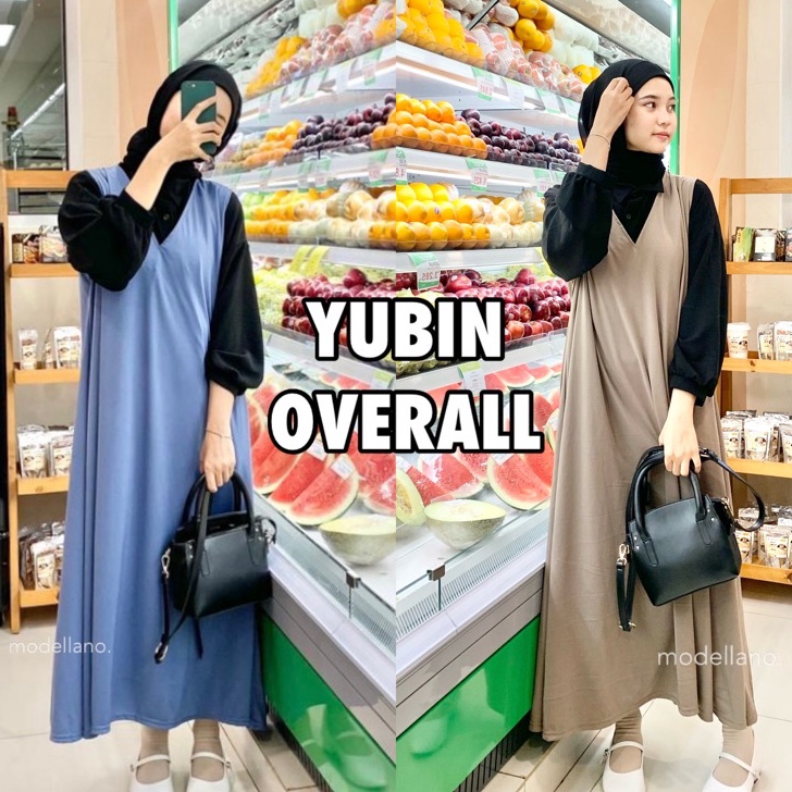 Yubin Overall Plain Dress ลุคเกาหลี Mayung Jumbo XXL Bigsize
