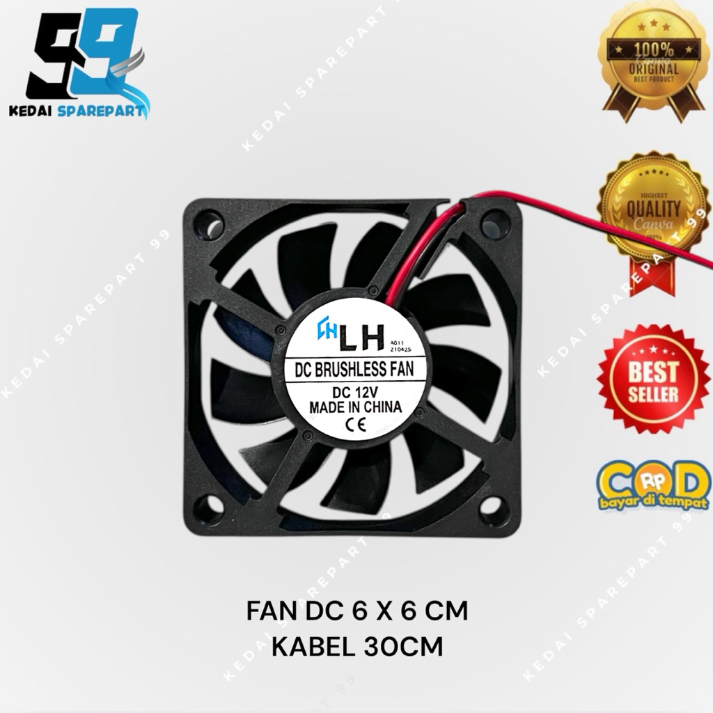 DC FAN 6 X 6 CM 12VOLT / DC FAN 12V / COOLING FAN DC