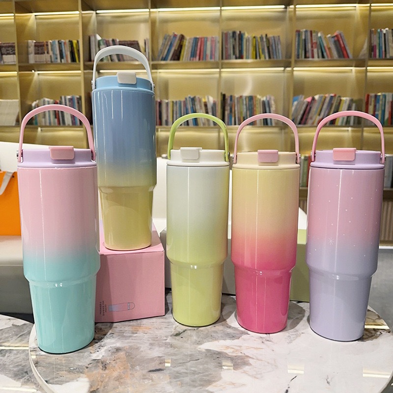 TERMOS Tm 4099 กระติกน้ําร้อน, แก้วน้ําสูญญากาศฉนวนกาแฟชาแบบพกพา 900ML 30oz สอง TOWN COLOUR2 HOW TO 